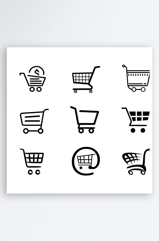 最新原创购物车图标宣传元素-众图网
