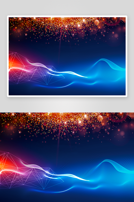 蓝色科技背景模版-众图网