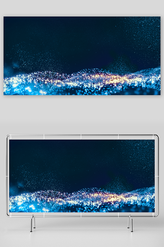 蓝色科技背景模版-众图网