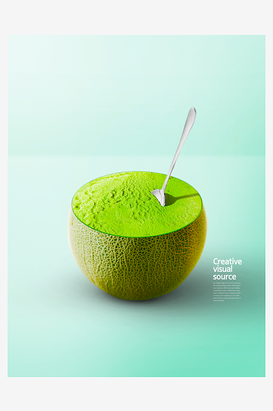 创意水果合成海报背景素材-众图网
