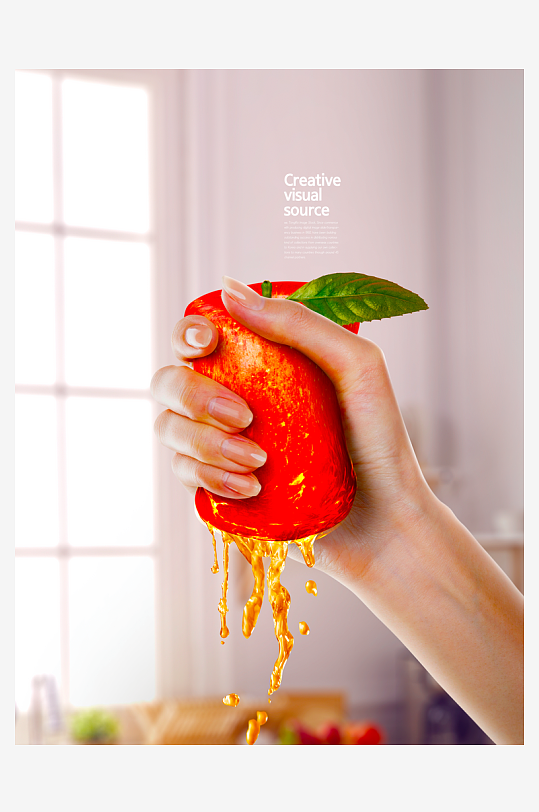 创意水果合成海报背景素材-众图网