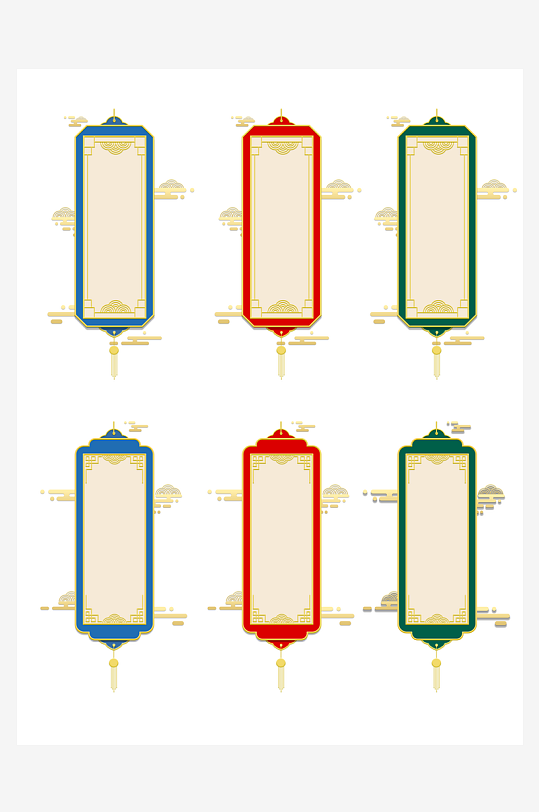国潮标题边框素材-众图网