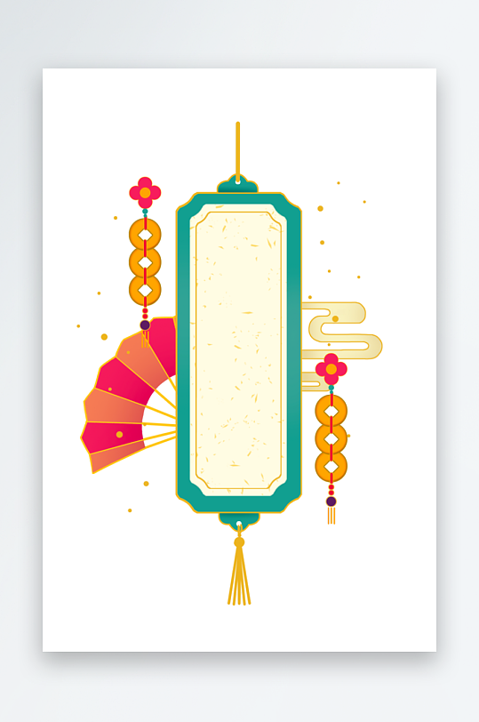 国潮复古标题边框素材-众图网