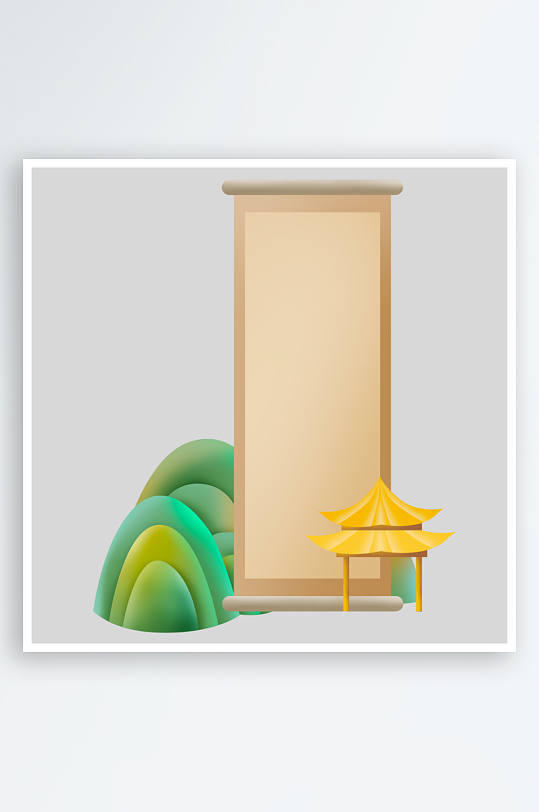 国潮复古标题边框模板-众图网