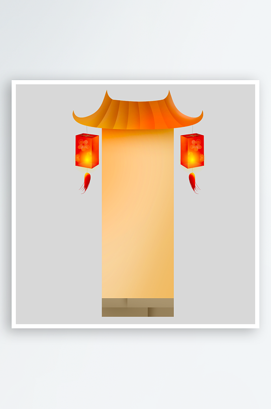 国潮复古标题边框模板-众图网