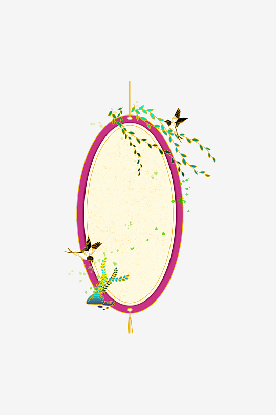 国潮复古标题边框模板-众图网