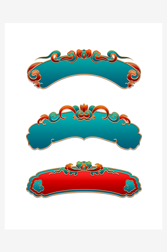 国潮复古标题边框模板素材-众图网