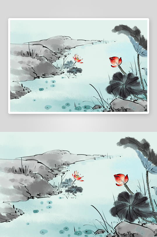 中国风水墨风景画图片-众图网