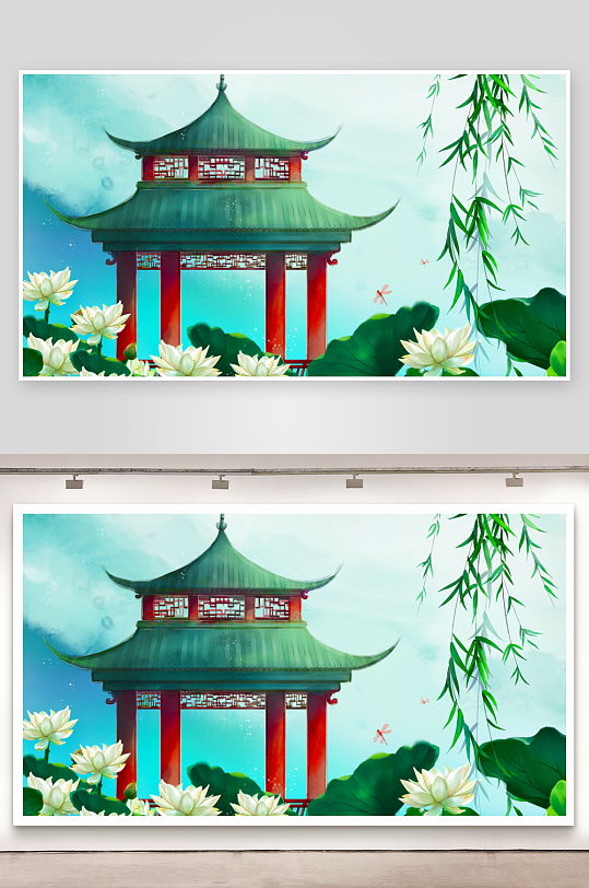 中国风水墨风景画图片-众图网