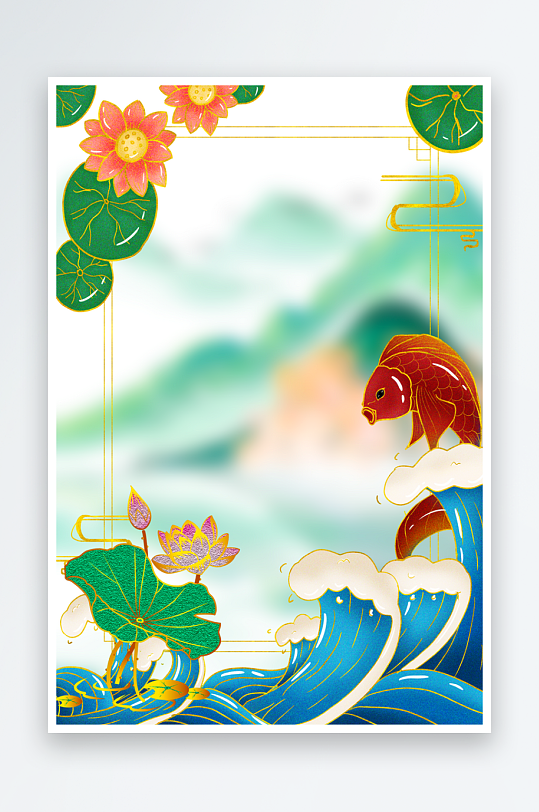 中国风水墨莲花图片-众图网