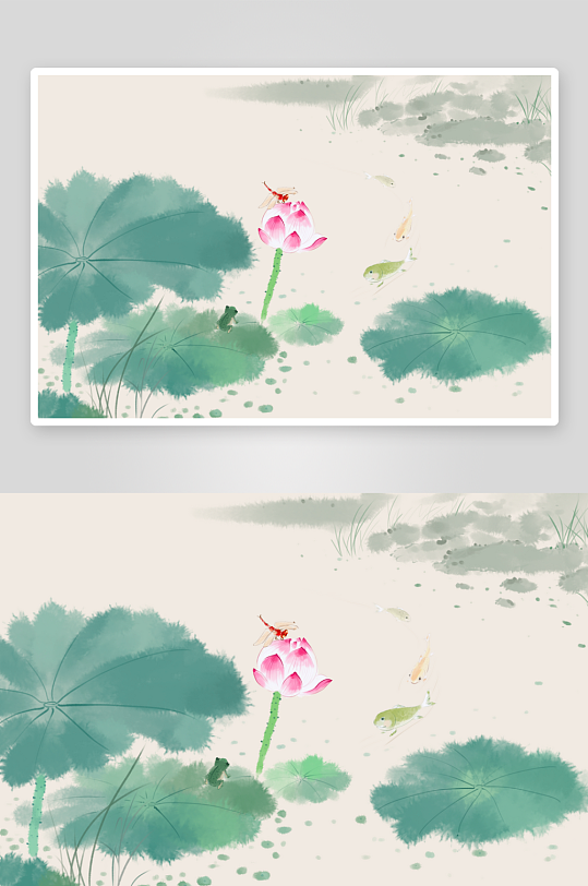 中国风水墨莲花图片-众图网