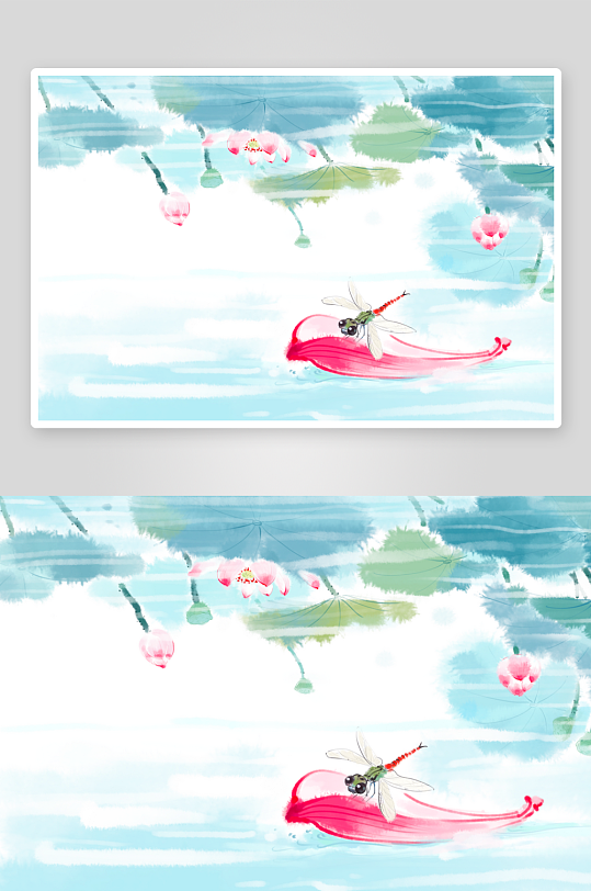 中国风水墨莲花图片-众图网