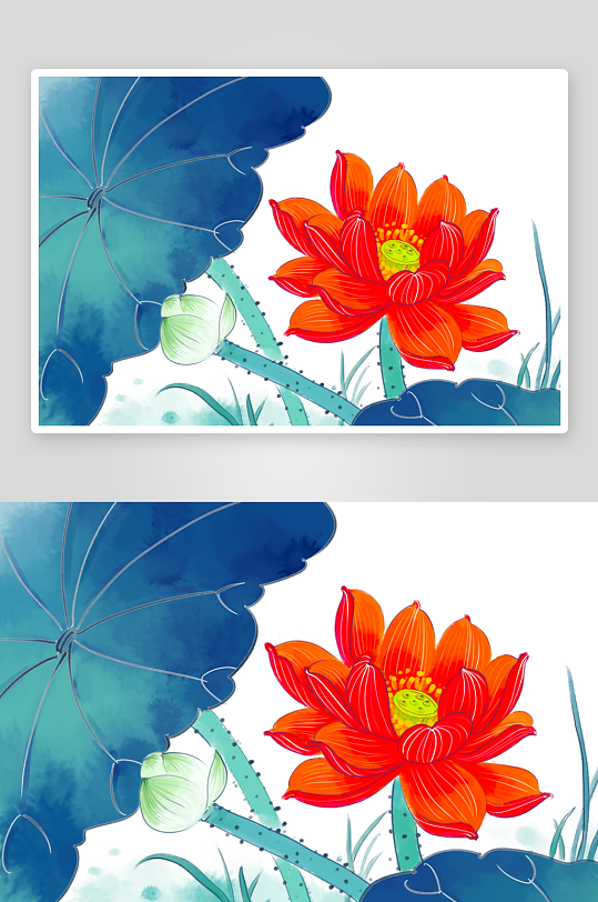 中国风水墨莲花图片-众图网