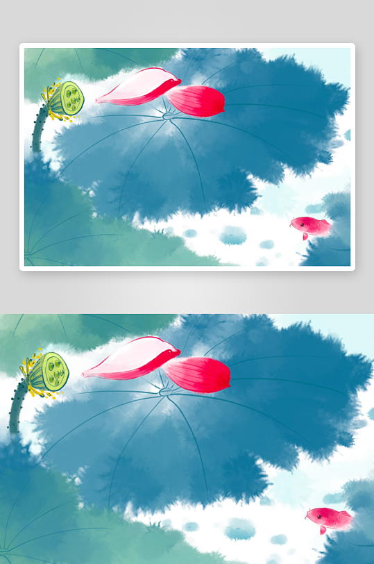 中国风水墨莲花图片-众图网