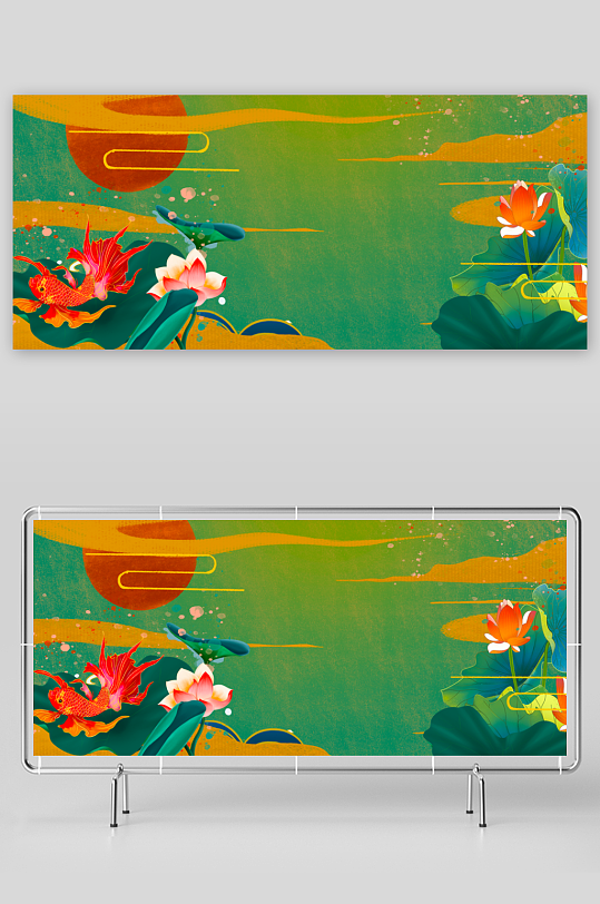 中国风水墨莲花图-众图网