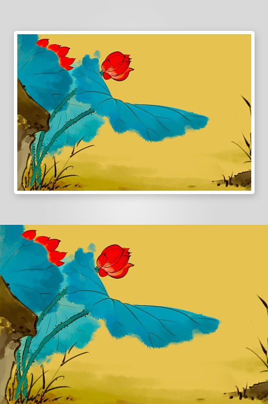 中国风水墨莲花图-众图网