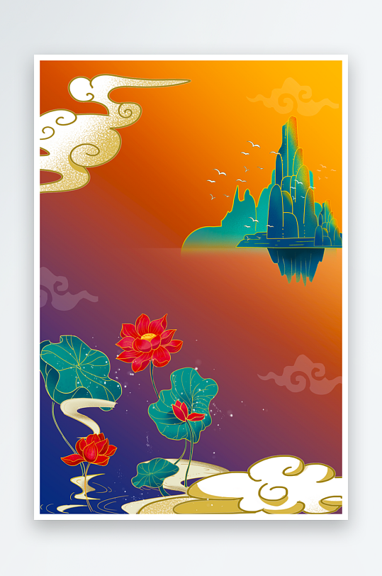 中国风水墨风景画装饰画-众图网