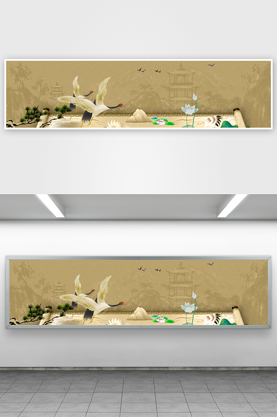 中国风水墨风景画装饰画图片-众图网