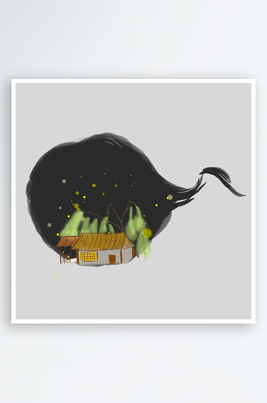 中国风水墨风景画装饰画-众图网