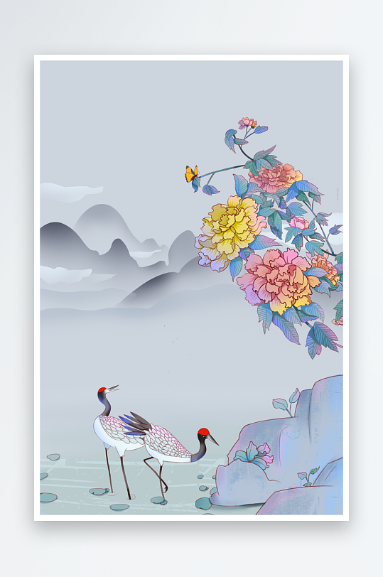 中国风水墨风景画装饰画-众图网