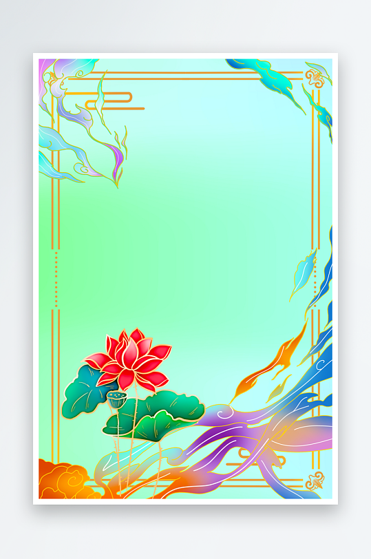 中国风水墨莲花图-众图网