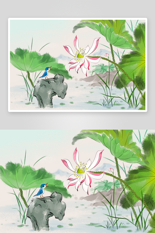 中国风水墨风景画装饰画-众图网