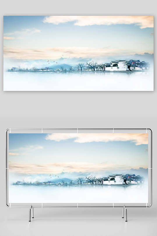 中国风复古展板背景模板-众图网