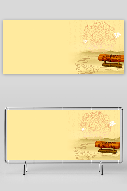 中国风复古展板背景模板-众图网