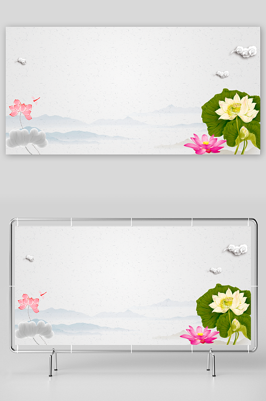 中国风复古展板背景模板-众图网