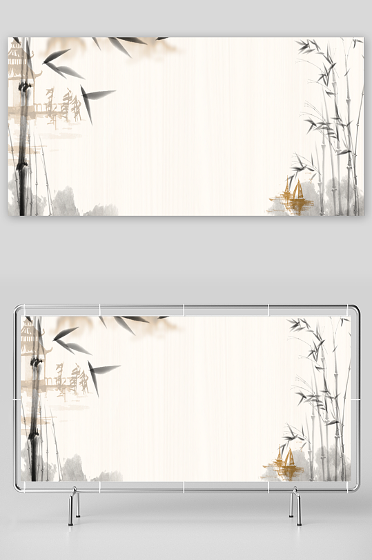 中国风复古展板背景模板-众图网