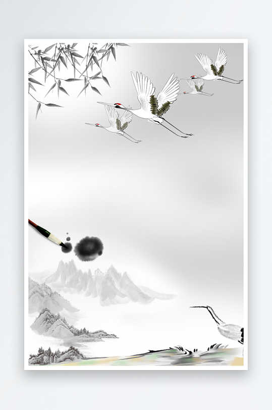 中国风复古海报背景-众图网