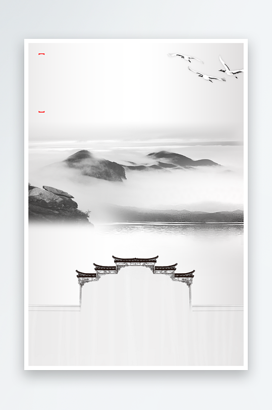 中国风复古海报背景-众图网