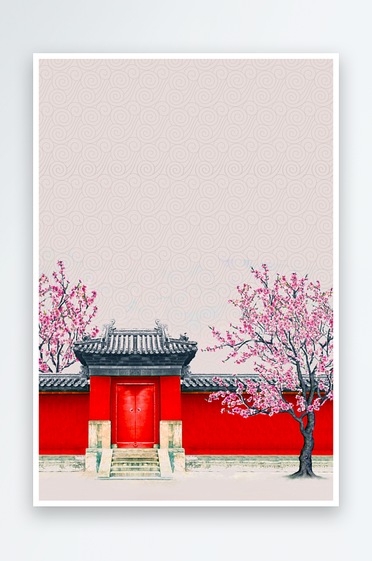 中国风复古海报背景模板-众图网