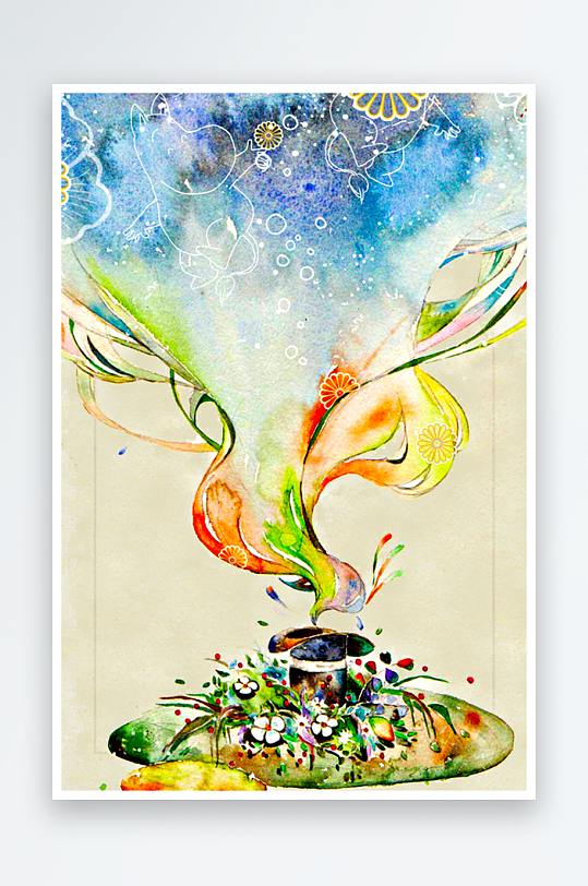 中国风复古海报背景素材-众图网