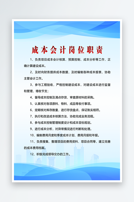 最新原创岗位职责宣传海报-众图网