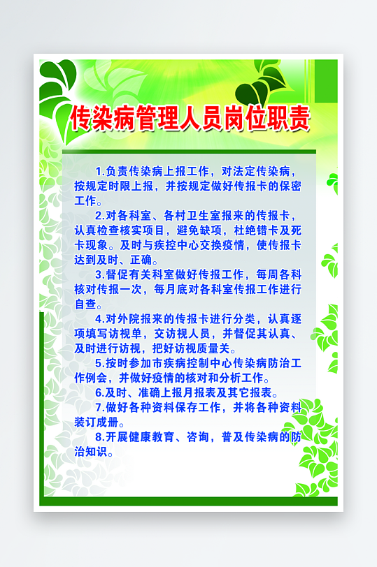 最新原创岗位职责宣传海报-众图网