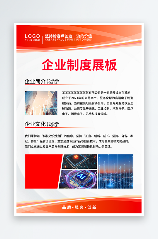 最新原创岗位职责宣传海报-众图网