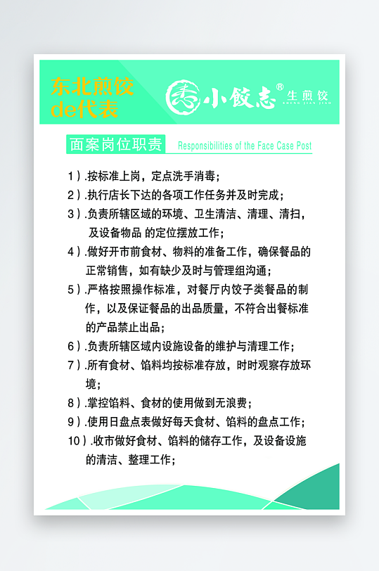 最新原创岗位职责宣传海报-众图网