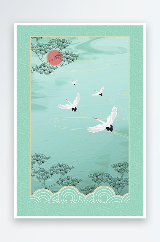 水墨山水花鸟风景画装饰画-众图网