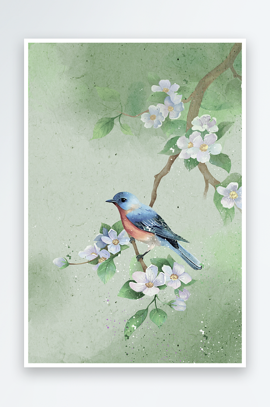 水墨山水花鸟风景画装饰画-众图网