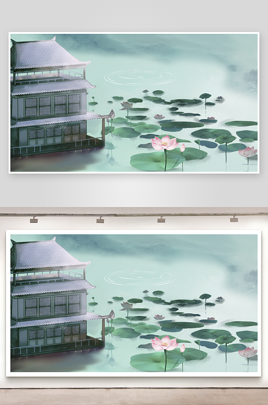 水墨山水花鸟风景画图片-众图网