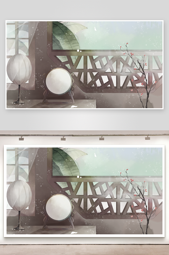 水墨山水花鸟风景画图片-众图网