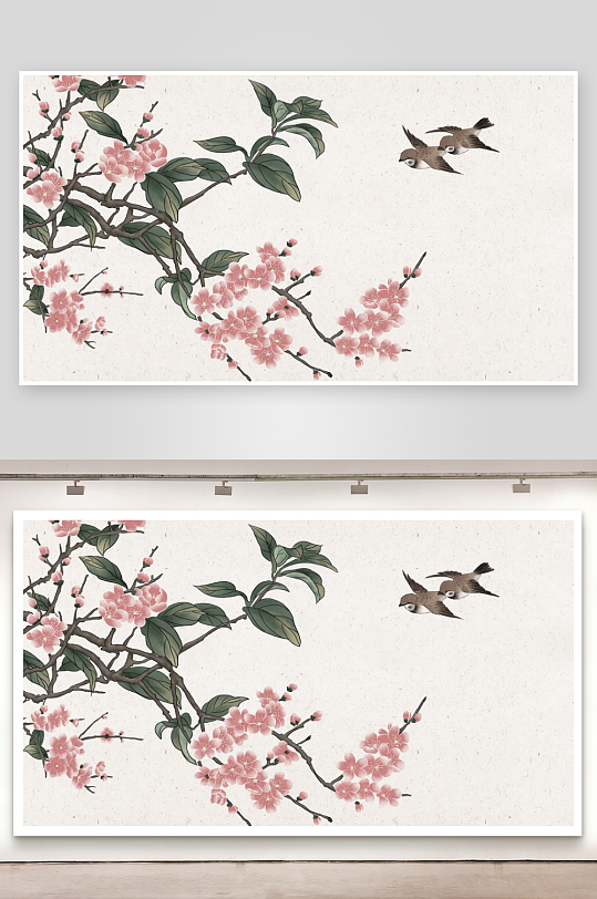 水墨山水花鸟风景画图片-众图网