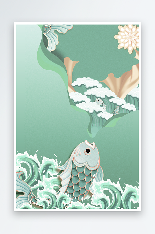 水墨山水花鸟风景画-众图网