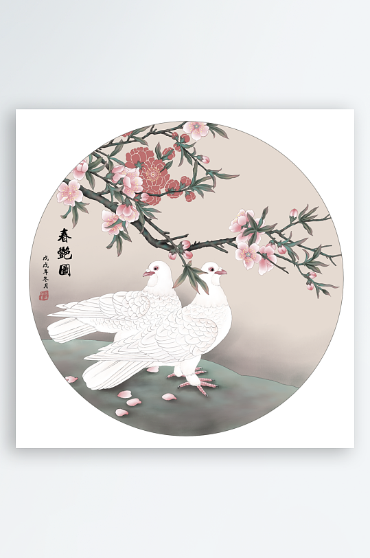 水墨山水花鸟风景画-众图网