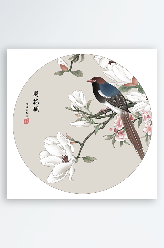 水墨山水花鸟风景画装饰画-众图网