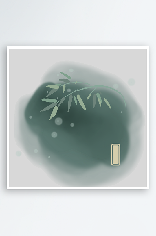 水墨莲花荷花风景画-众图网