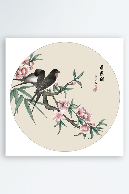 古风山水花鸟风景画装饰画-众图网
