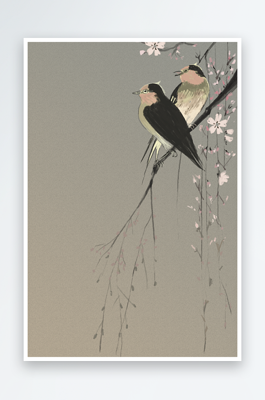 古风山水花鸟风景画装饰画-众图网