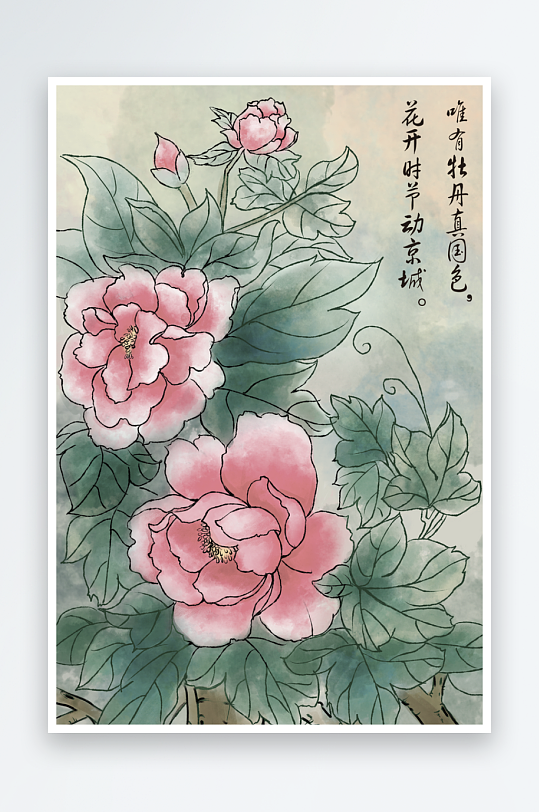 古风山水花鸟风景画装饰画-众图网